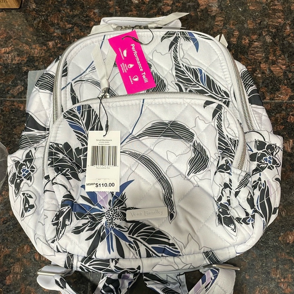 NWT Vera Bradley Twilight Garden Small Backpack